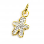 Charm oro bimbo con cristalli