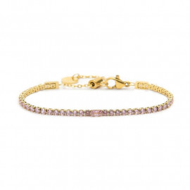 Bracciale oro tennis 2,5mm con zirconi