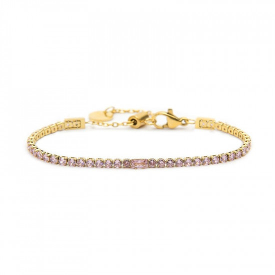 Bracciale oro tennis 2,5mm con zirconi