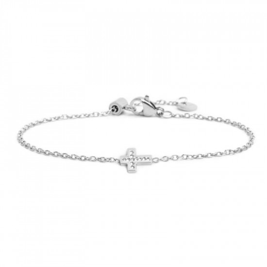 Bracciale croce con cristalli