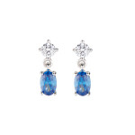 Orecchini Princess con Zircone Blu Ovale