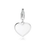 Charm Happy S'Agapò cuore - smalto bianco