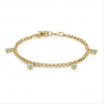 Bracciale LUCE con cristalli e turchese