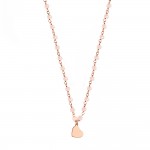 collana jack&co oro rosa con cuore e cristalli rosa