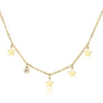 Collana LUCE con cristalli oro e stelle