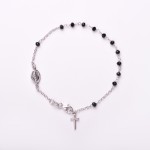 Bracciale Rosario pietre nere in argento 925/1000 BRN01